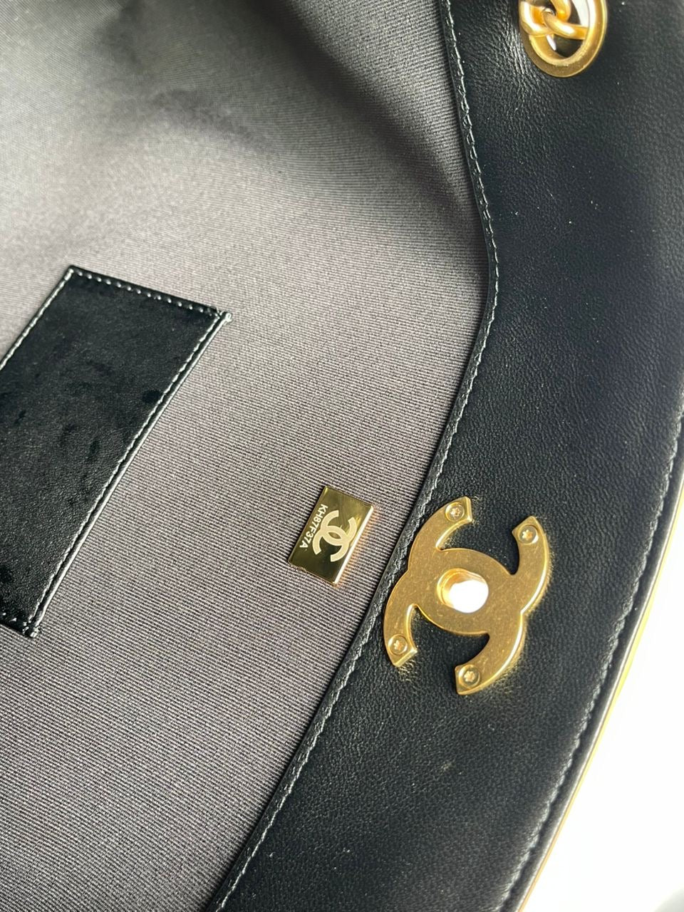 Suede & Black Leather Tote