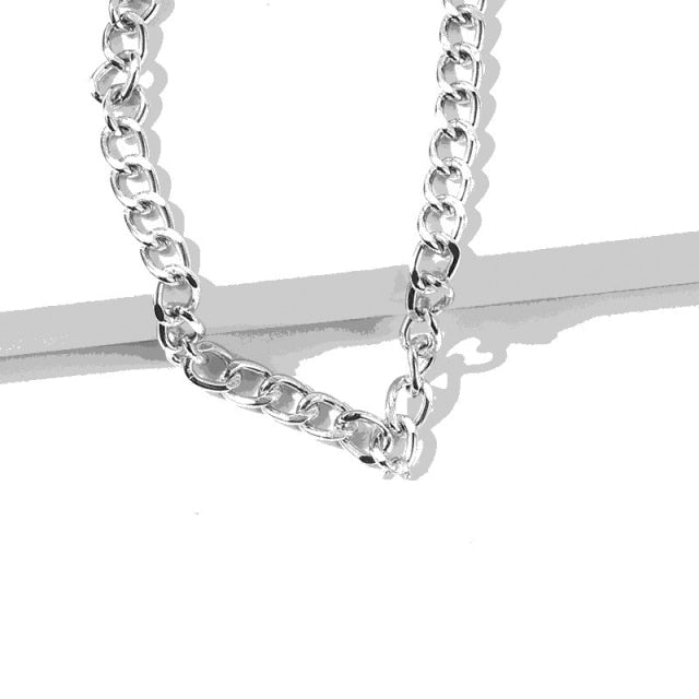 Silver Sparkling Clavicle Choker Necklace