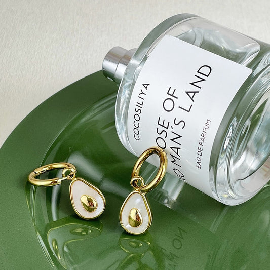 Stainless Steel Avocado Drop Earrings