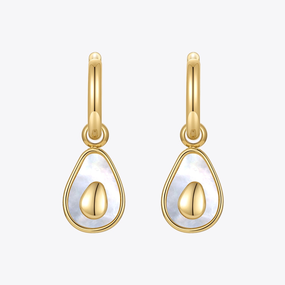 Stainless Steel Avocado Drop Earrings